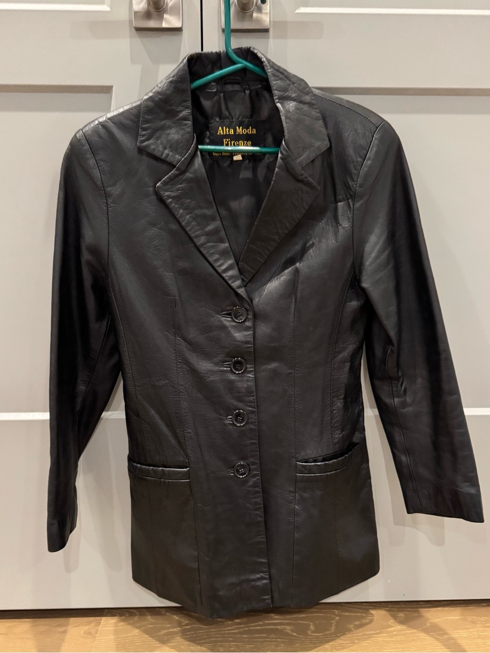 Vintage Alta Moda Firenze Real Leather Blazer Jacket - Picture 3 of 7